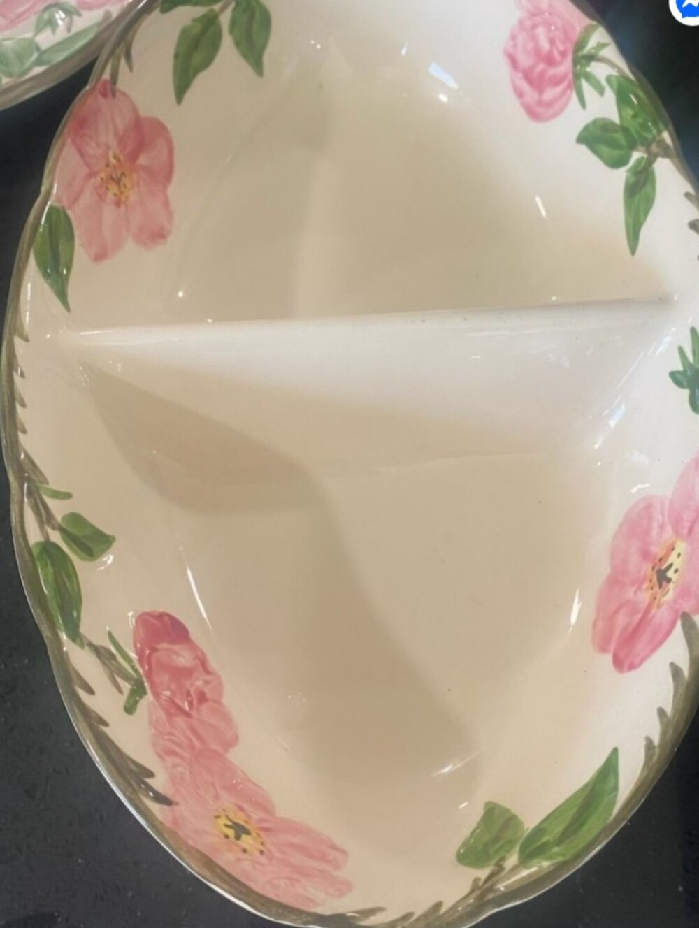 Franciscan Desert Rose 2 sided Serving Dish Vintage Pristine